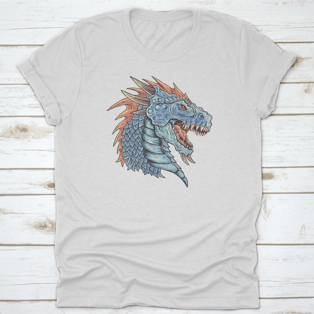 A stylish t-shirt featuring the Head Of The Water Dragon Apalala design, made from soft cotton fabric.