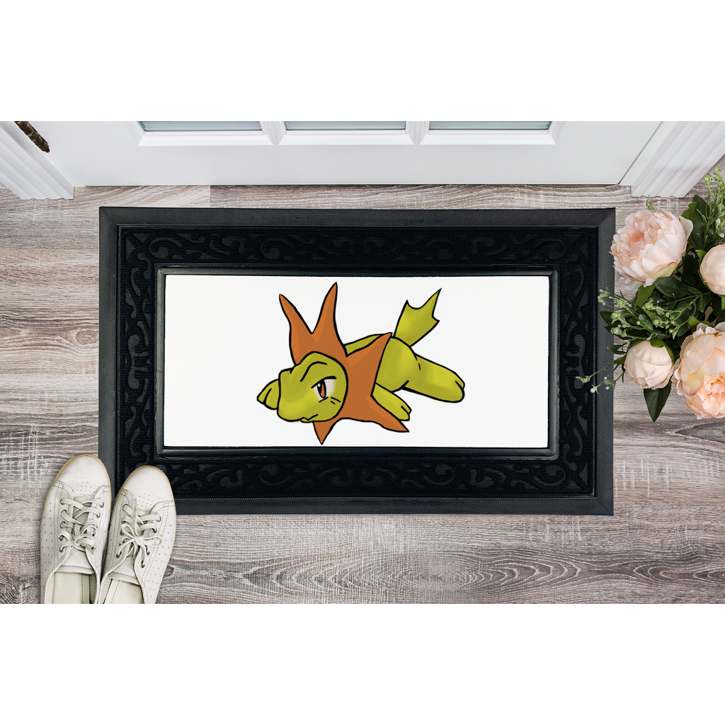 Hedghum Sublimation Heavy Duty Door Mat with a removable fabric center and non-slip rubber base, featuring a classy brush border.