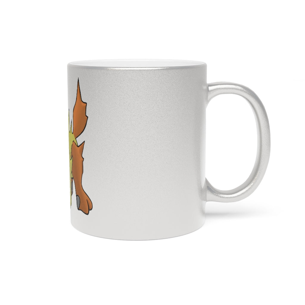 Hedgpoint Metallic Mug in Silver and Gold, showcasing personalized designs and a sleek ceramic finish.