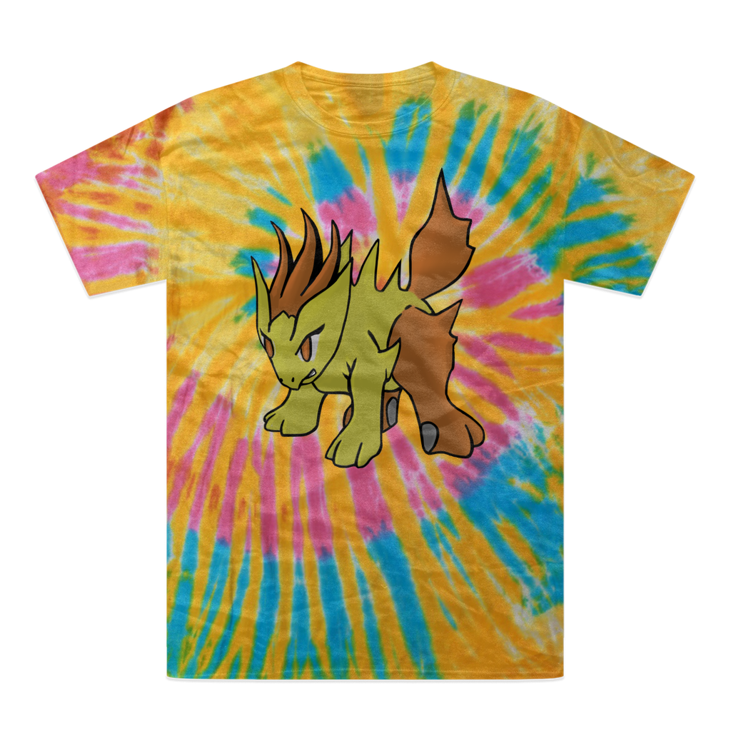 Hedgpoint Tie-Dye T-Shirt featuring vibrant colors and unique patterns, made from 100% heavyweight cotton with double-needle stitching.