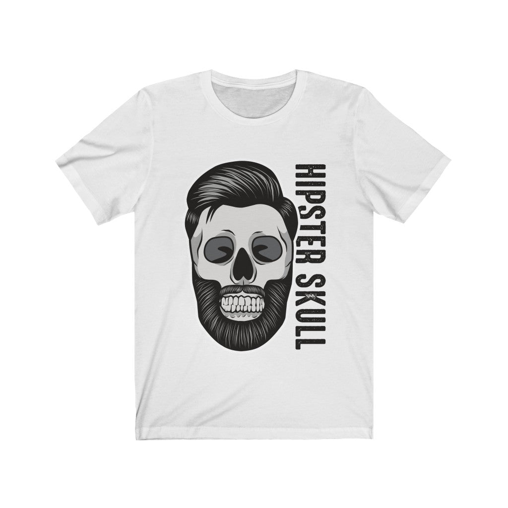 Hipster Skull Popculture Graphic T-Shirt featuring a unique skull design on a soft cotton fabric, perfect for casual wear.