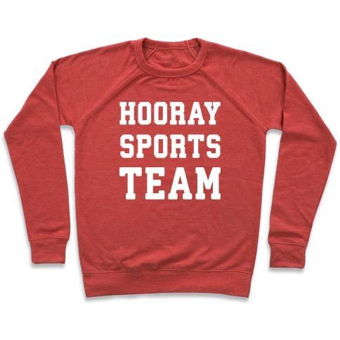 Hooray Sports Team Crewneck Sweatshirt in soft French terry fabric, featuring a classic crew neck and durable hems.