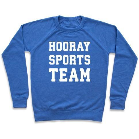 Hooray Sports Team Crewneck Sweatshirt in soft French terry fabric, featuring a classic crew neck and durable hems.