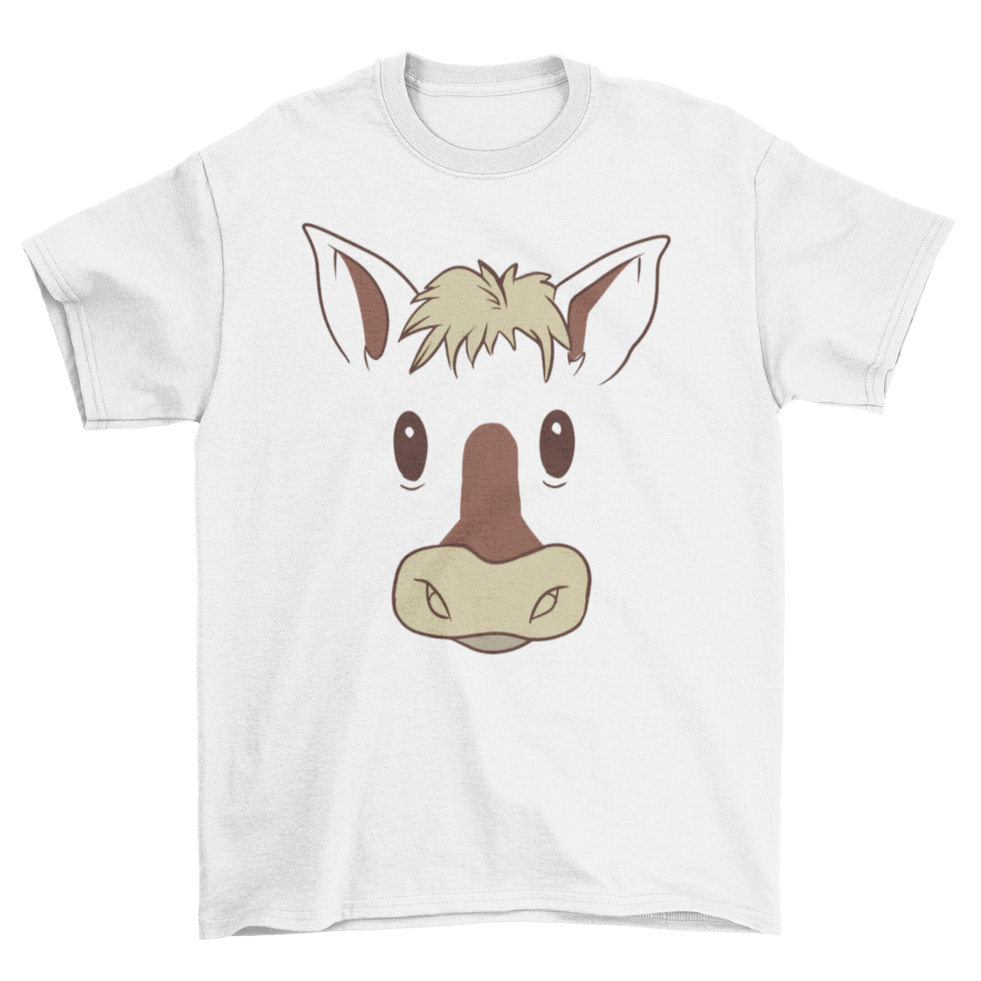 A stylish t-shirt featuring a detailed horse face design, perfect for horse lovers.