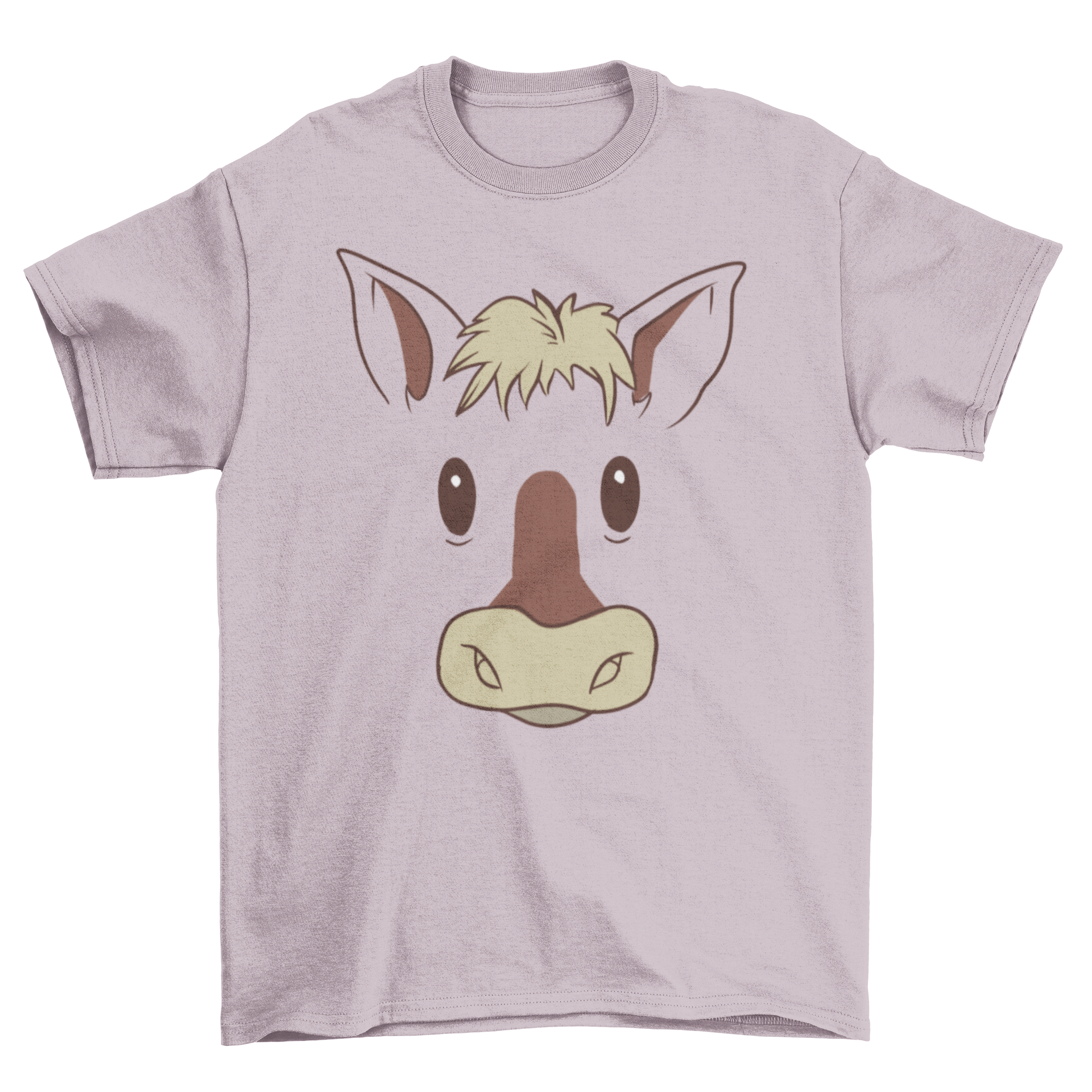A stylish t-shirt featuring a detailed horse face design, perfect for horse lovers.