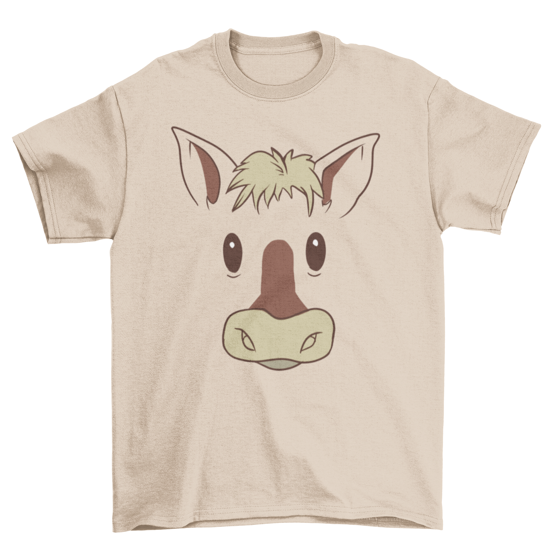 A stylish t-shirt featuring a detailed horse face design, perfect for horse lovers.