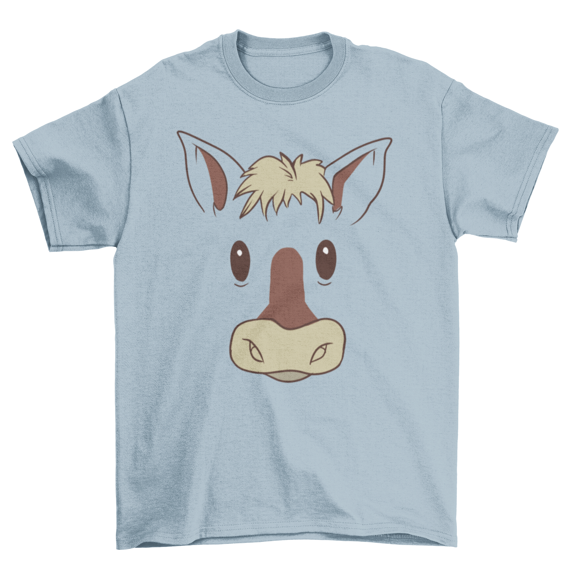 A stylish t-shirt featuring a detailed horse face design, perfect for horse lovers.