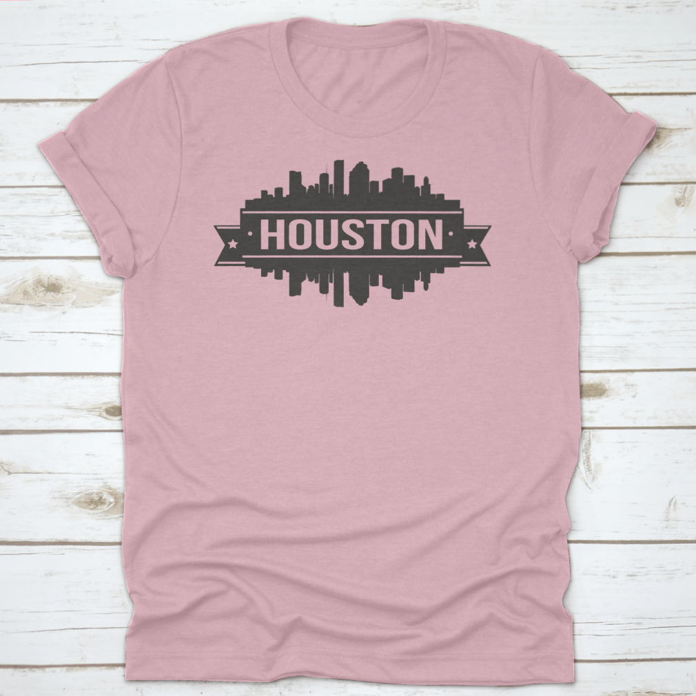 Houston Skyline Stamp Silhouette showcasing the cityscape in a stylish design, perfect for city enthusiasts.