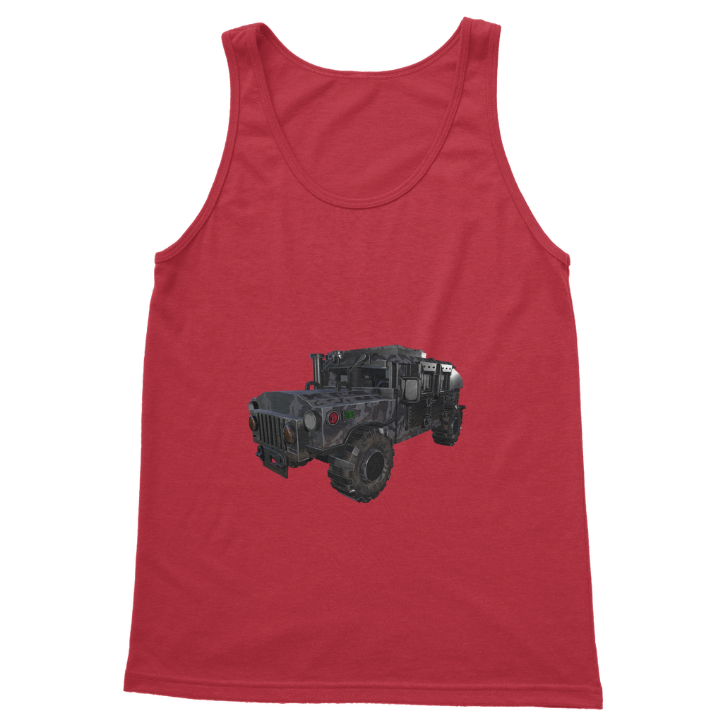 Hummer Vehicle Classic Adult Vest Top in various colors, showcasing its unisex design and comfortable fit.