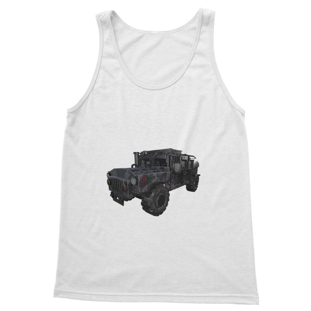 Hummer Vehicle Classic Adult Vest Top in various colors, showcasing its unisex design and comfortable fit.