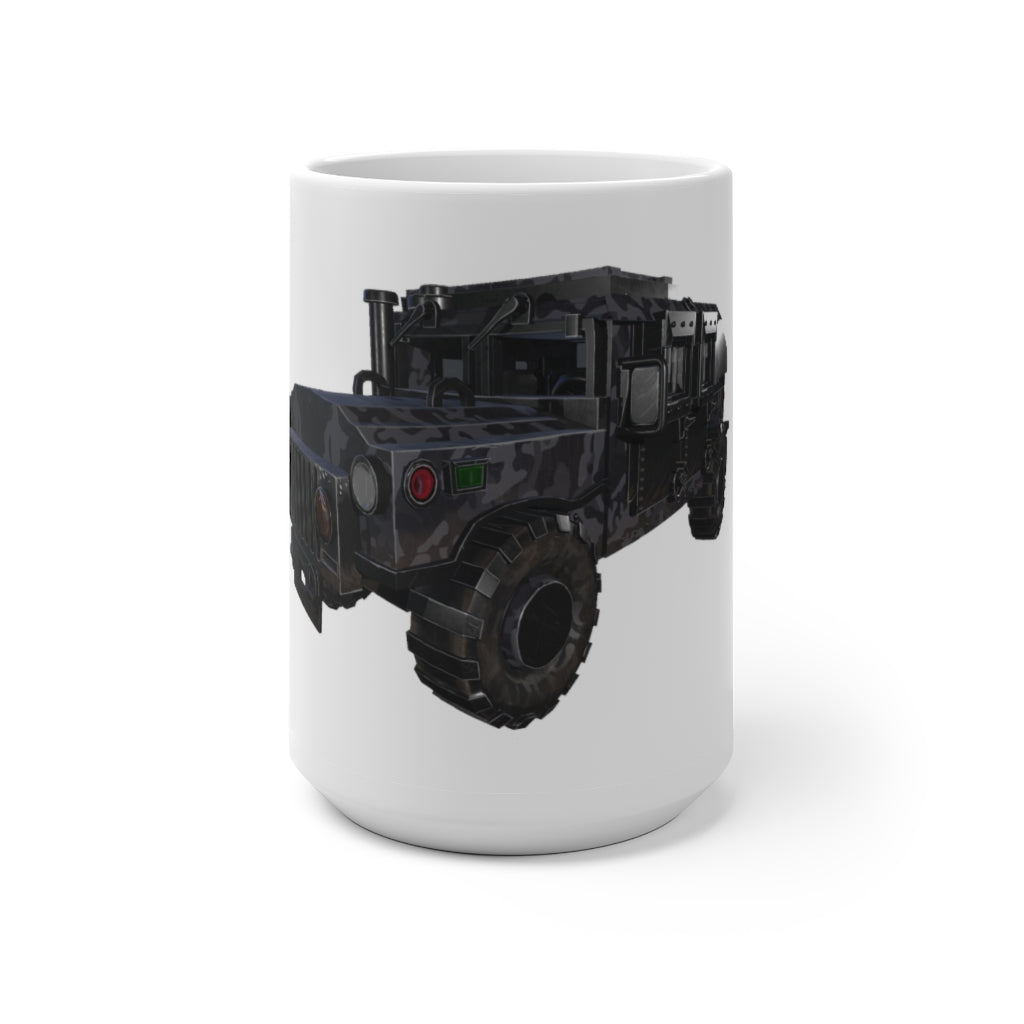 Hummer Vehicle Color Changing Mug showcasing its unique design and color-changing feature when filled with hot liquid.