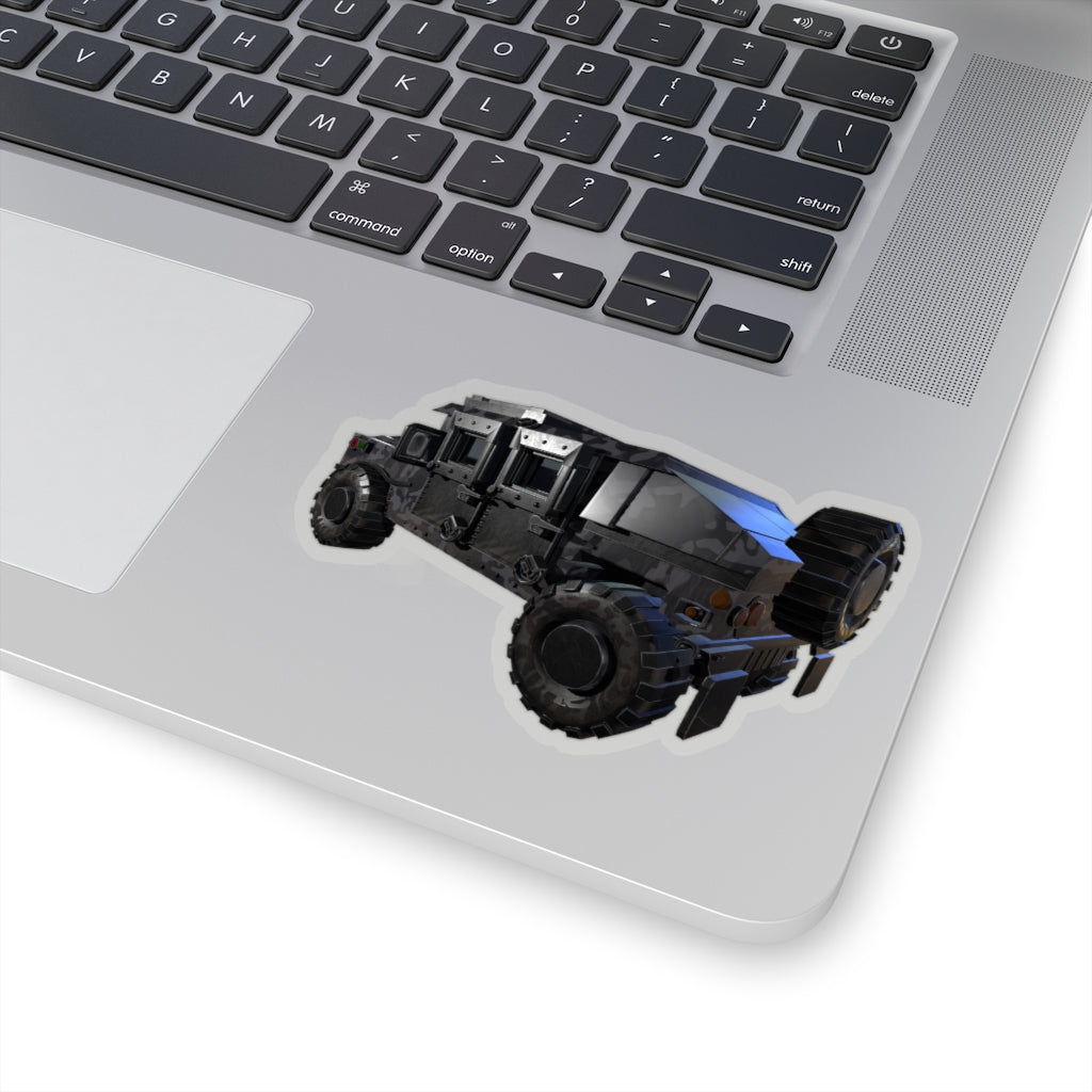 A collection of Hummer Vehicle Kiss-Cut Stickers in various shapes and sizes, showcasing customizable designs on a white background.