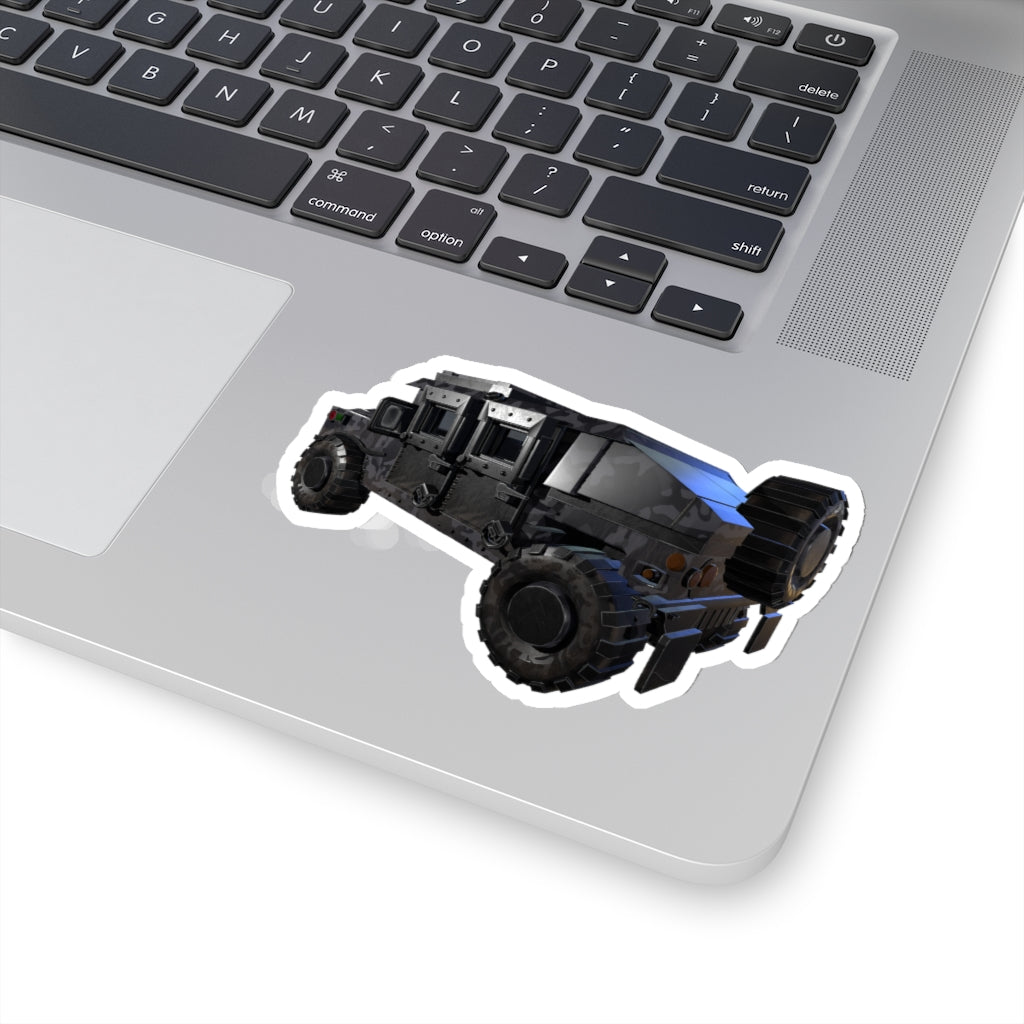 A collection of Hummer Vehicle Kiss-Cut Stickers in various shapes and sizes, showcasing customizable designs on a white background.