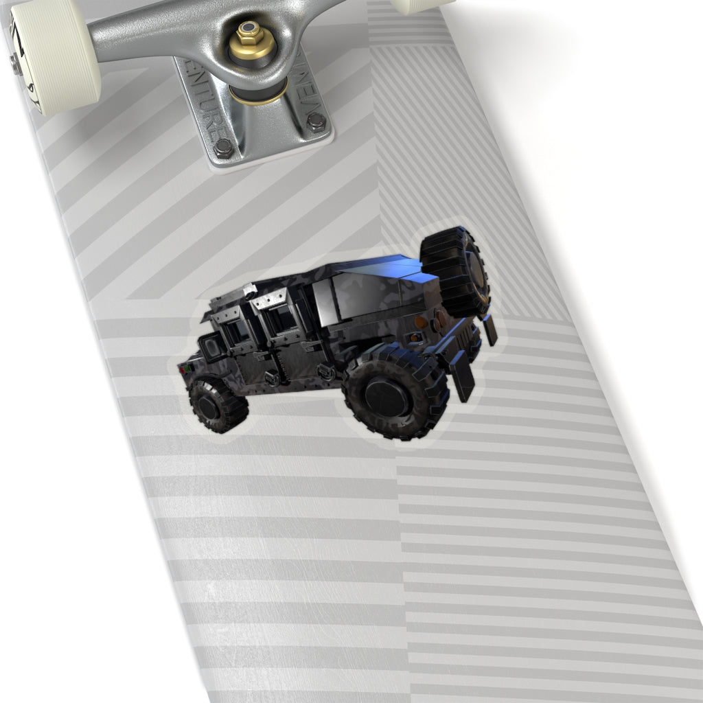 A collection of Hummer Vehicle Kiss-Cut Stickers in various shapes and sizes, showcasing customizable designs on a white background.