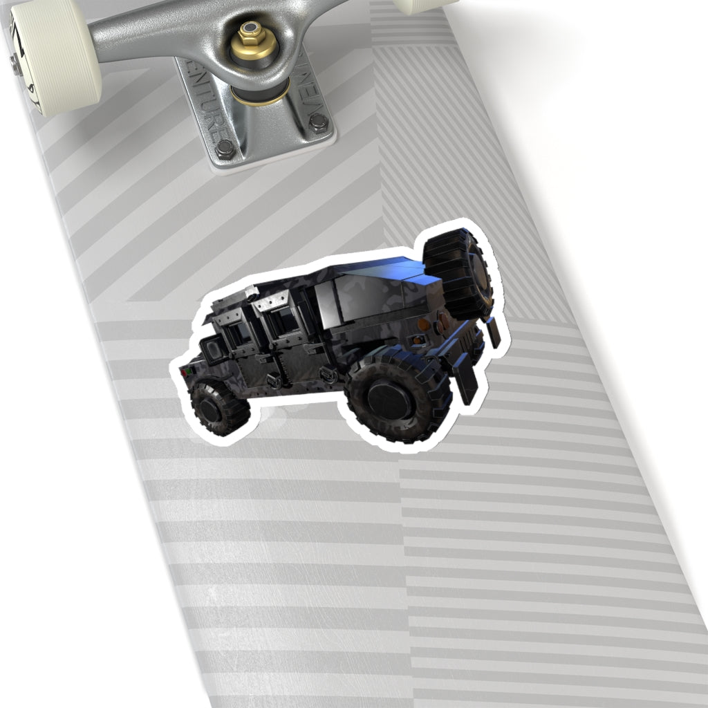 A collection of Hummer Vehicle Kiss-Cut Stickers in various shapes and sizes, showcasing customizable designs on a white background.