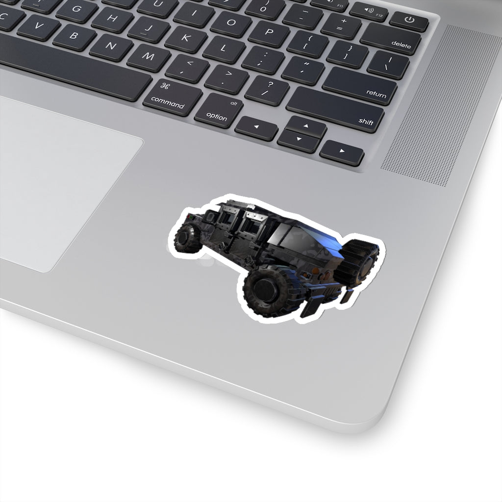 A collection of Hummer Vehicle Kiss-Cut Stickers in various shapes and sizes, showcasing customizable designs on a white background.