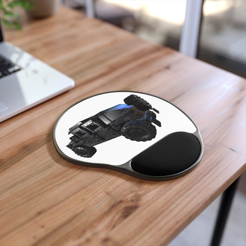 Hummer Vehicle Mouse Pad featuring ergonomic Memory Foam wrist rest and unique foot-shaped design, perfect for comfort and style.