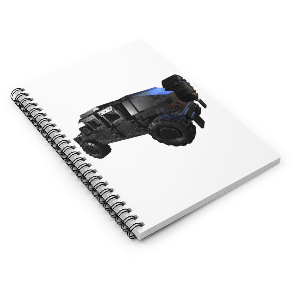 Hummer Vehicle Spiral Notebook with ruled line pages and durable printed cover.