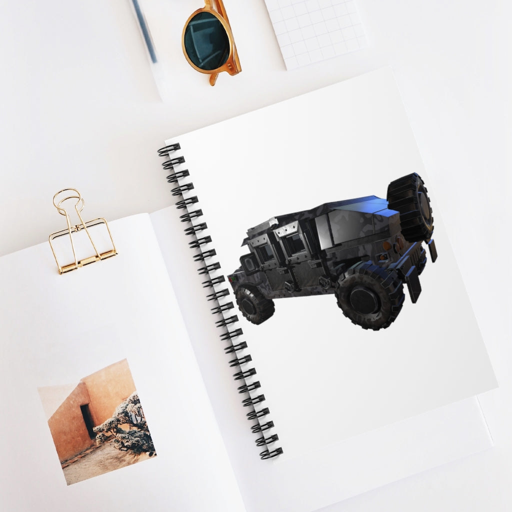 Hummer Vehicle Spiral Notebook with ruled line pages and durable printed cover.