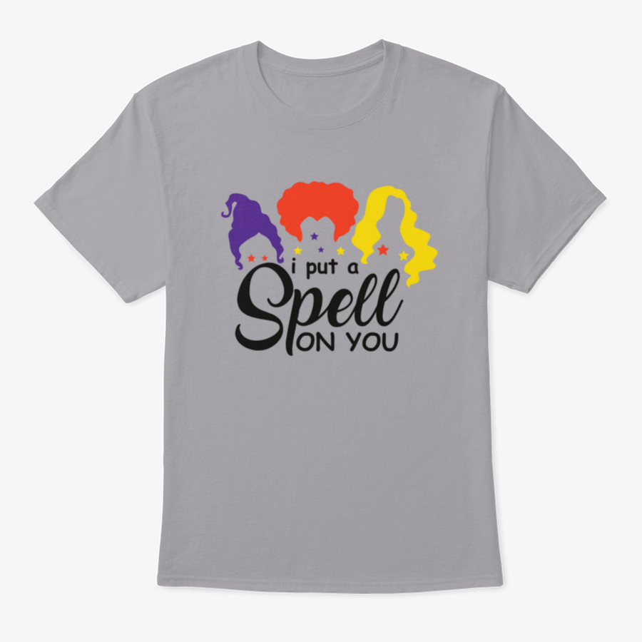 I Put A Spell On You Sanderson Sister shirt featuring a classic fit and Halloween-themed design, perfect for fans of Hocus Pocus.