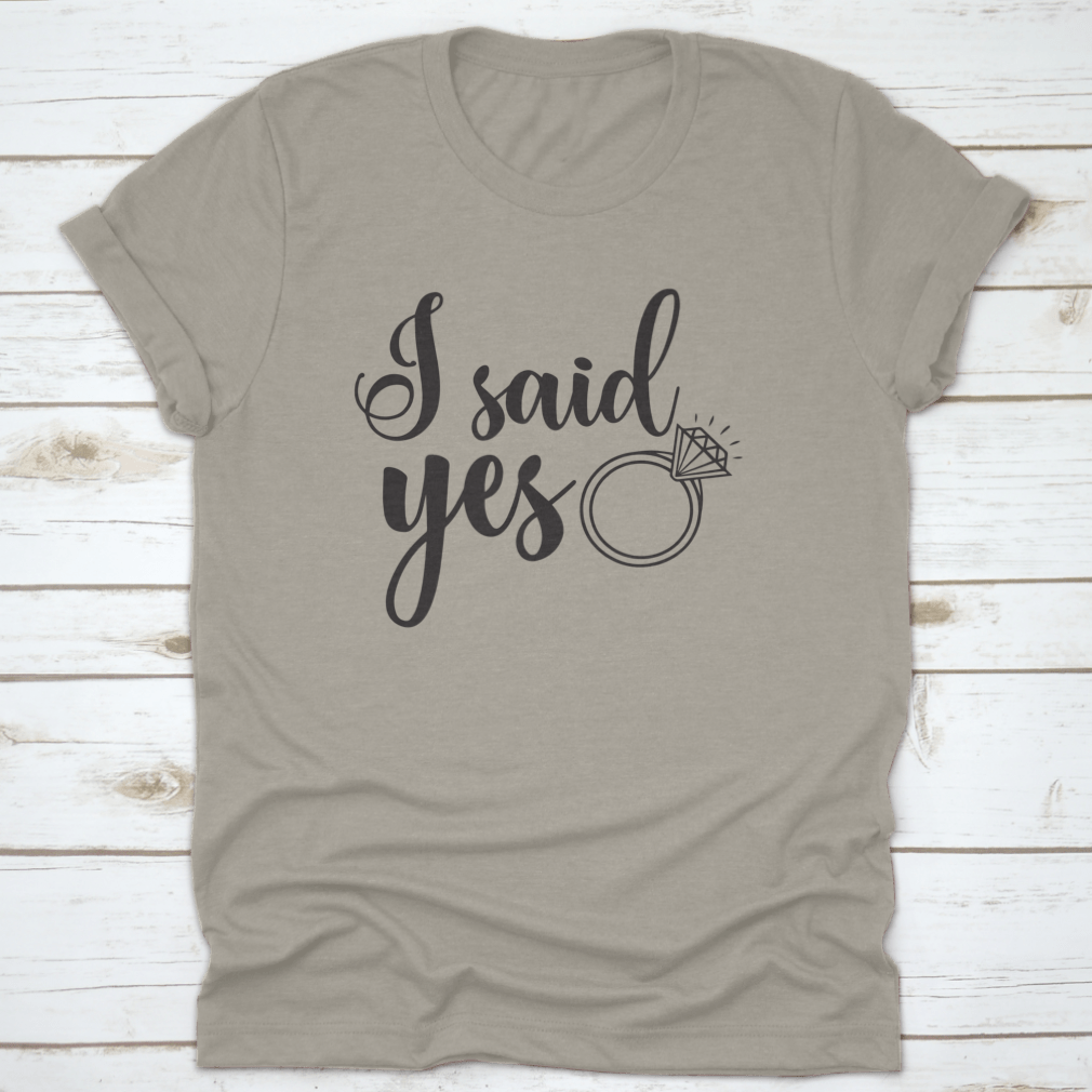 I Said Yes Logo Inspirational Positive Quotes T-Shirt displayed on a mannequin, showcasing its classic fit and motivational design.