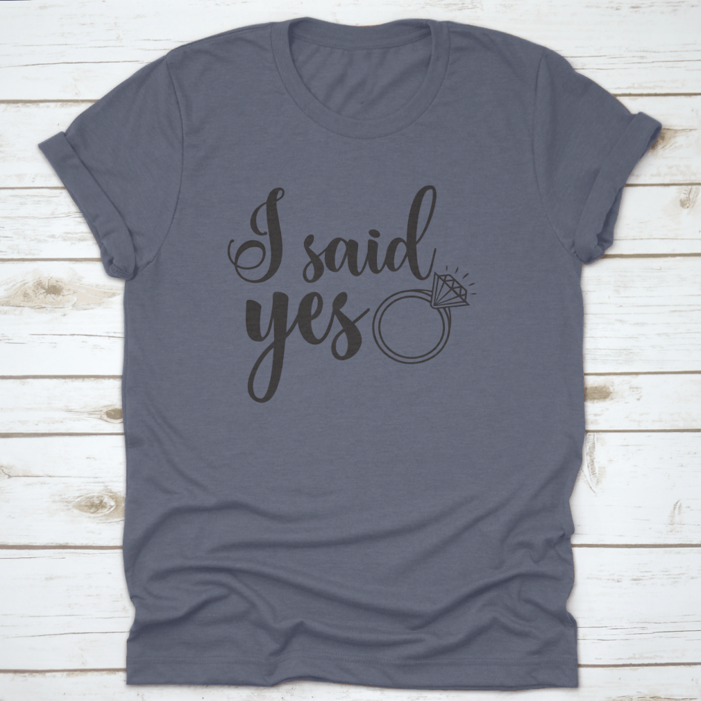I Said Yes Logo Inspirational Positive Quotes T-Shirt displayed on a mannequin, showcasing its classic fit and motivational design.