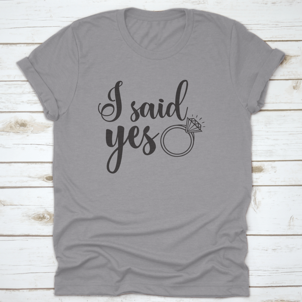 I Said Yes Logo Inspirational Positive Quotes T-Shirt displayed on a mannequin, showcasing its classic fit and motivational design.
