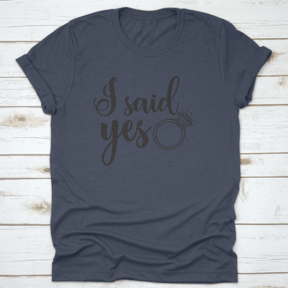I Said Yes Logo Inspirational Positive Quotes T-Shirt displayed on a mannequin, showcasing its classic fit and motivational design.
