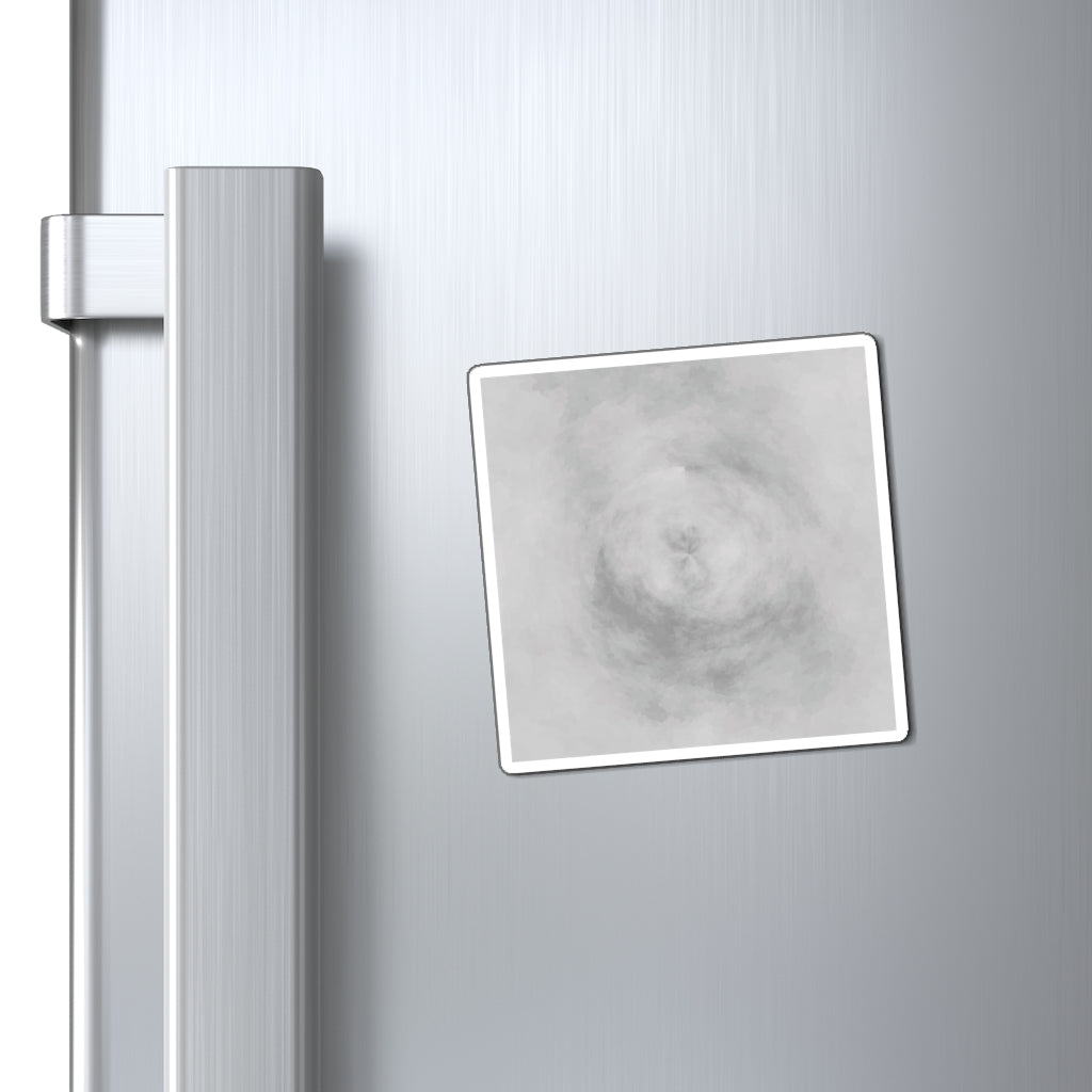 A set of colorful Illusion Magnets showcasing various custom designs on a metallic surface.