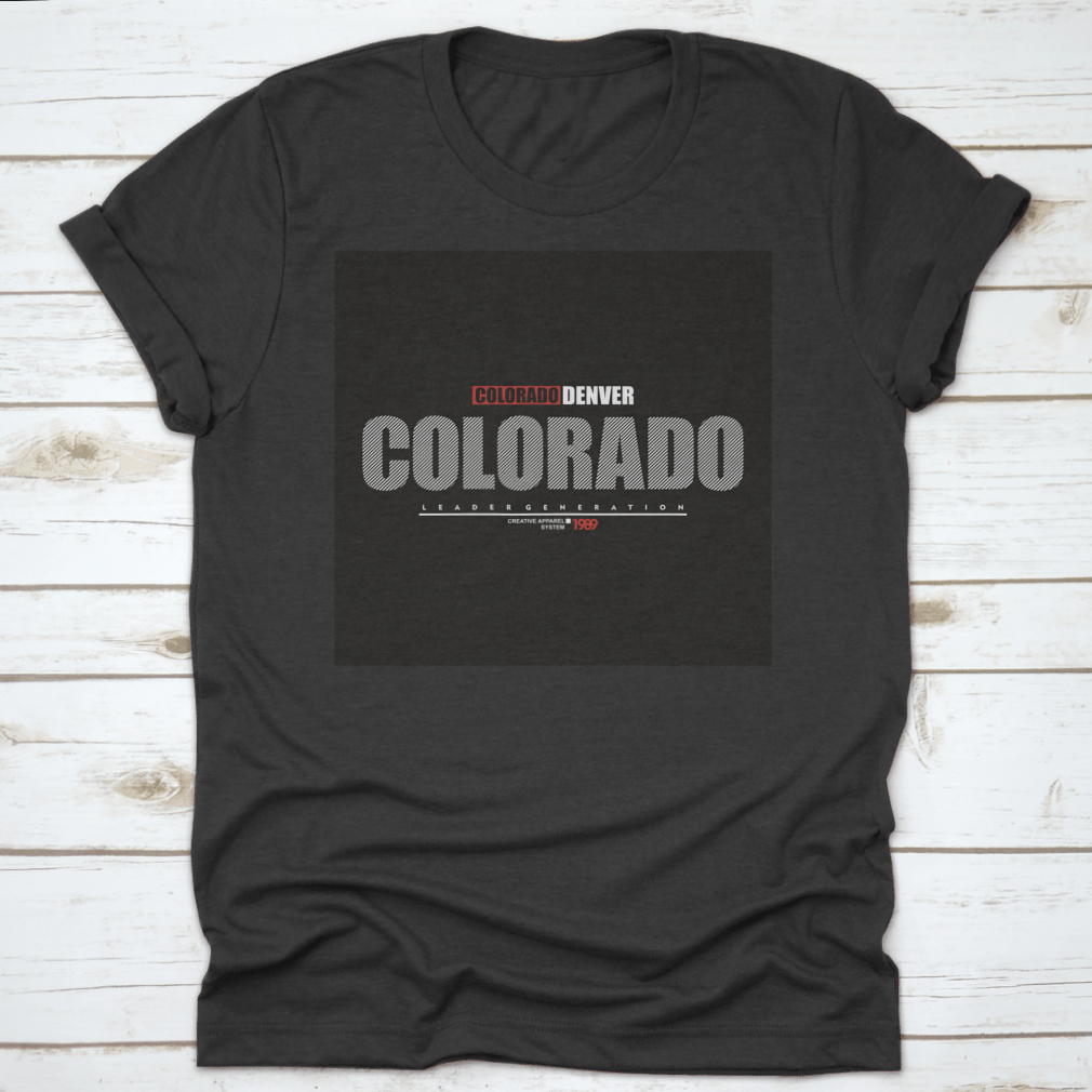 Illustration vector graphic featuring lettering of Colorado Denver, showcasing vibrant colors and artistic design.
