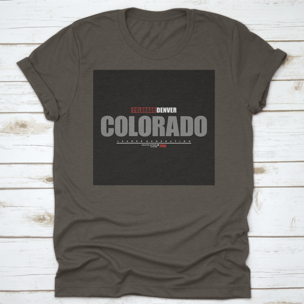 Illustration vector graphic featuring lettering of Colorado Denver, showcasing vibrant colors and artistic design.