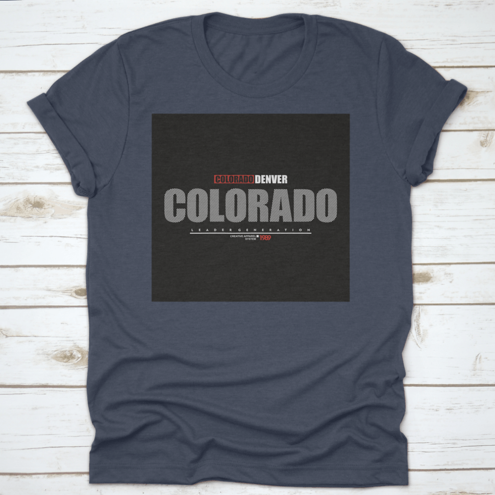 Illustration vector graphic featuring lettering of Colorado Denver, showcasing vibrant colors and artistic design.