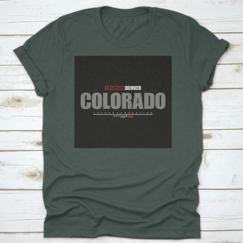 Illustration vector graphic featuring lettering of Colorado Denver, showcasing vibrant colors and artistic design.