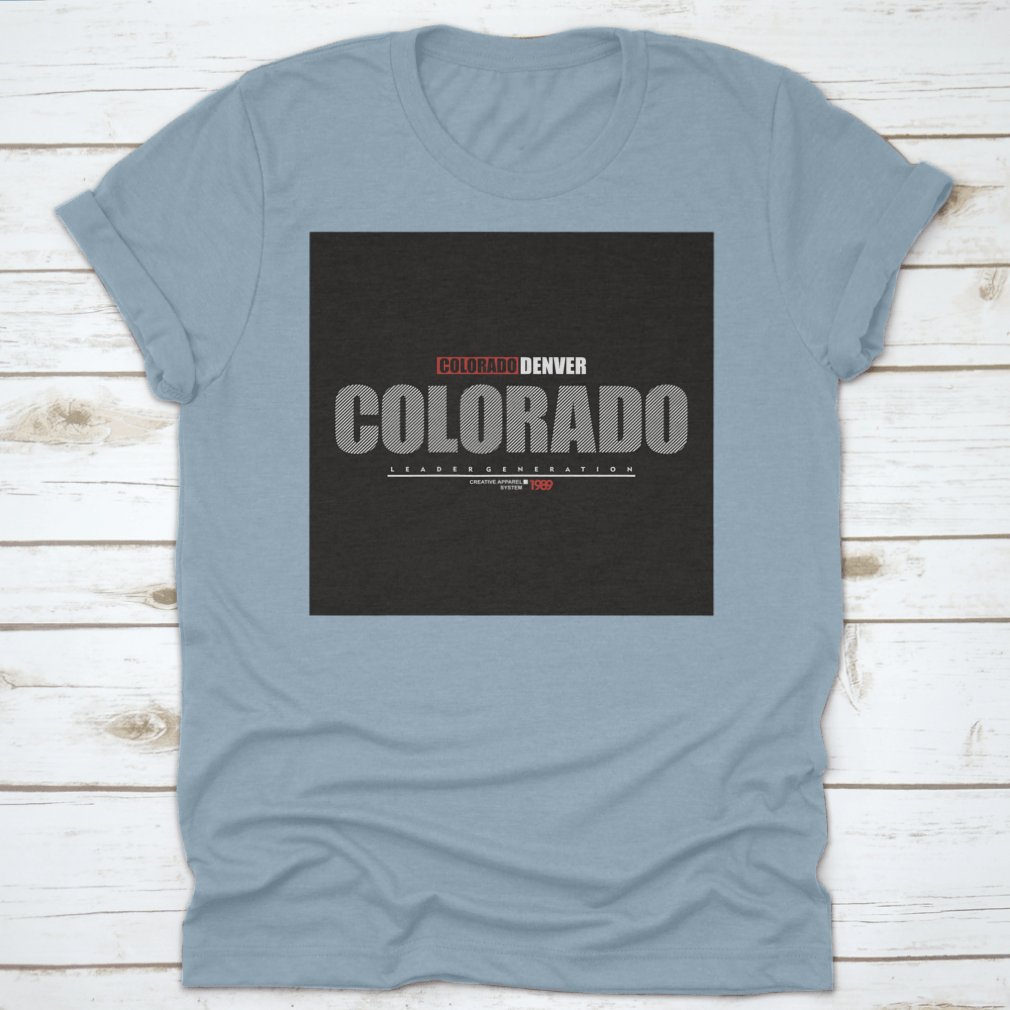 Illustration vector graphic featuring lettering of Colorado Denver, showcasing vibrant colors and artistic design.