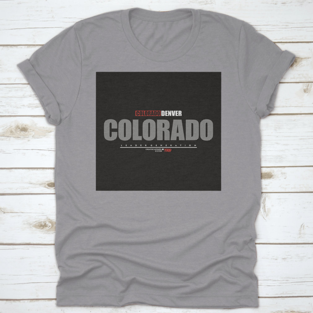 Illustration vector graphic featuring lettering of Colorado Denver, showcasing vibrant colors and artistic design.