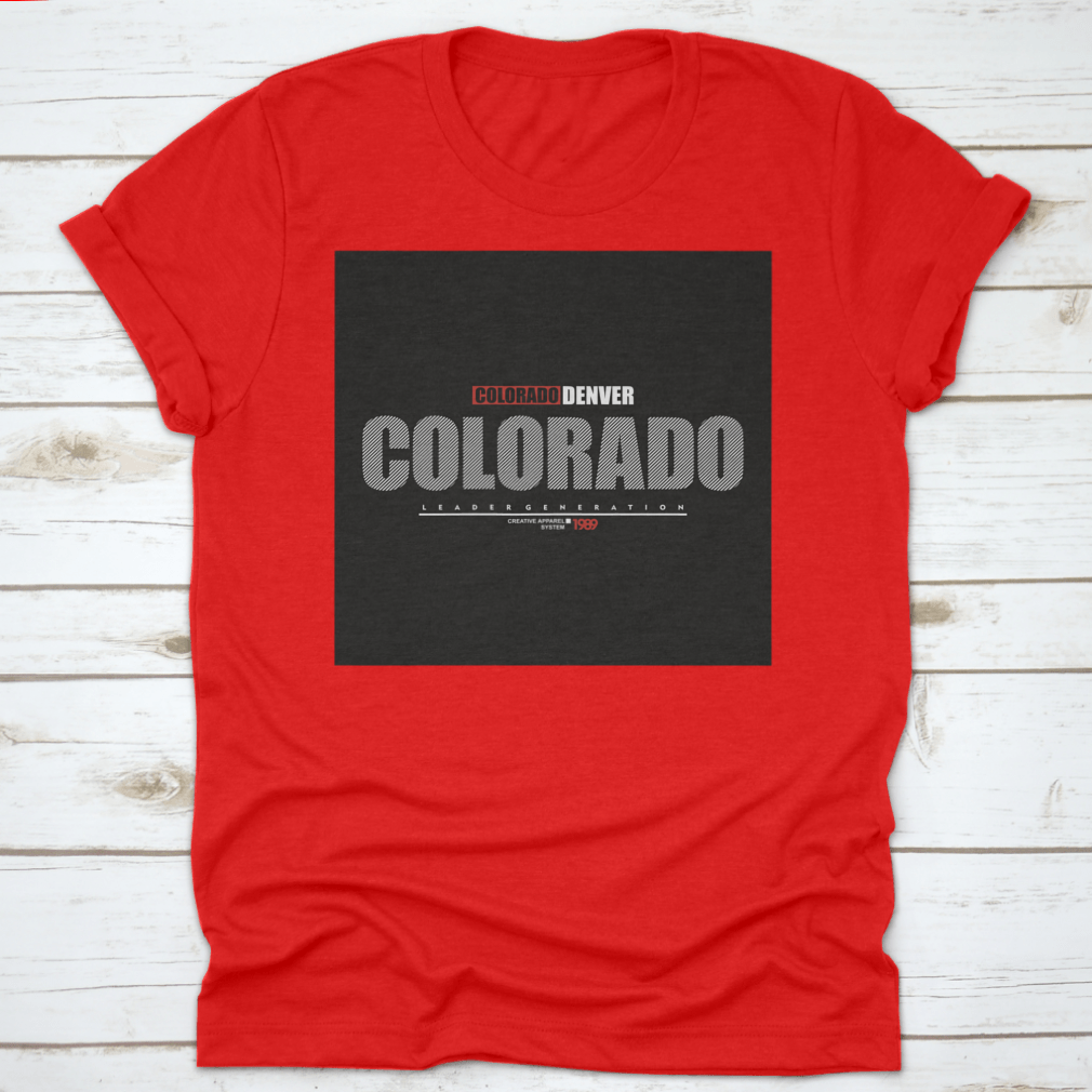Illustration vector graphic featuring lettering of Colorado Denver, showcasing vibrant colors and artistic design.