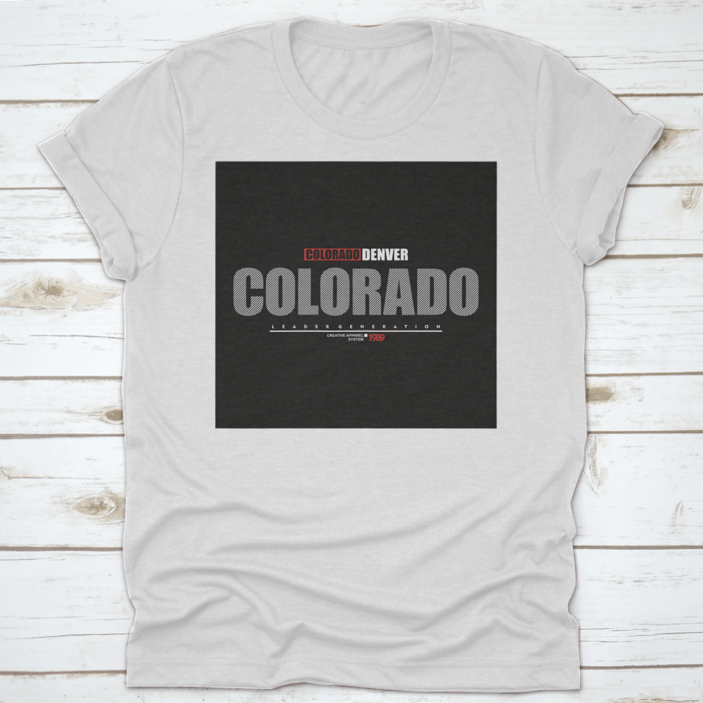 Illustration vector graphic featuring lettering of Colorado Denver, showcasing vibrant colors and artistic design.