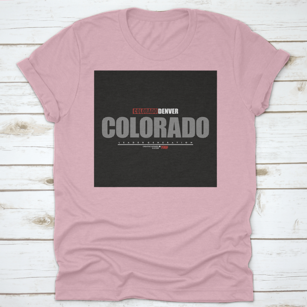 Illustration vector graphic featuring lettering of Colorado Denver, showcasing vibrant colors and artistic design.