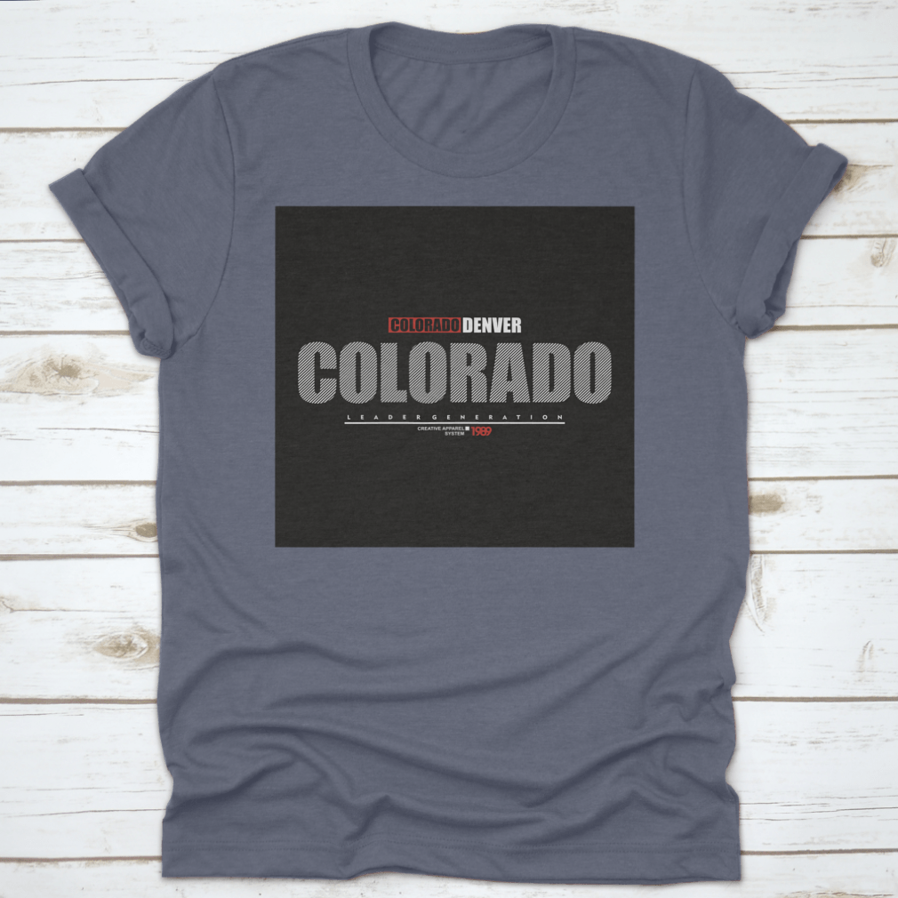 Illustration vector graphic featuring lettering of Colorado Denver, showcasing vibrant colors and artistic design.