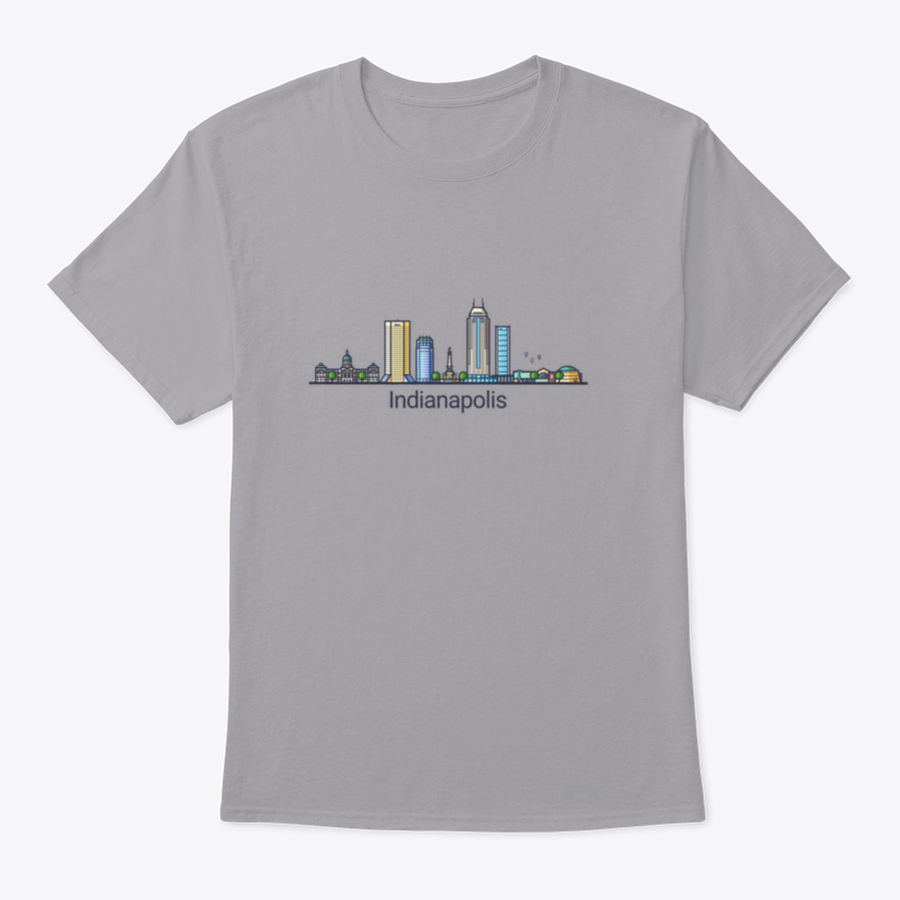 Customizable Indianapolis City Line Art showcasing iconic buildings in a stylish design.
