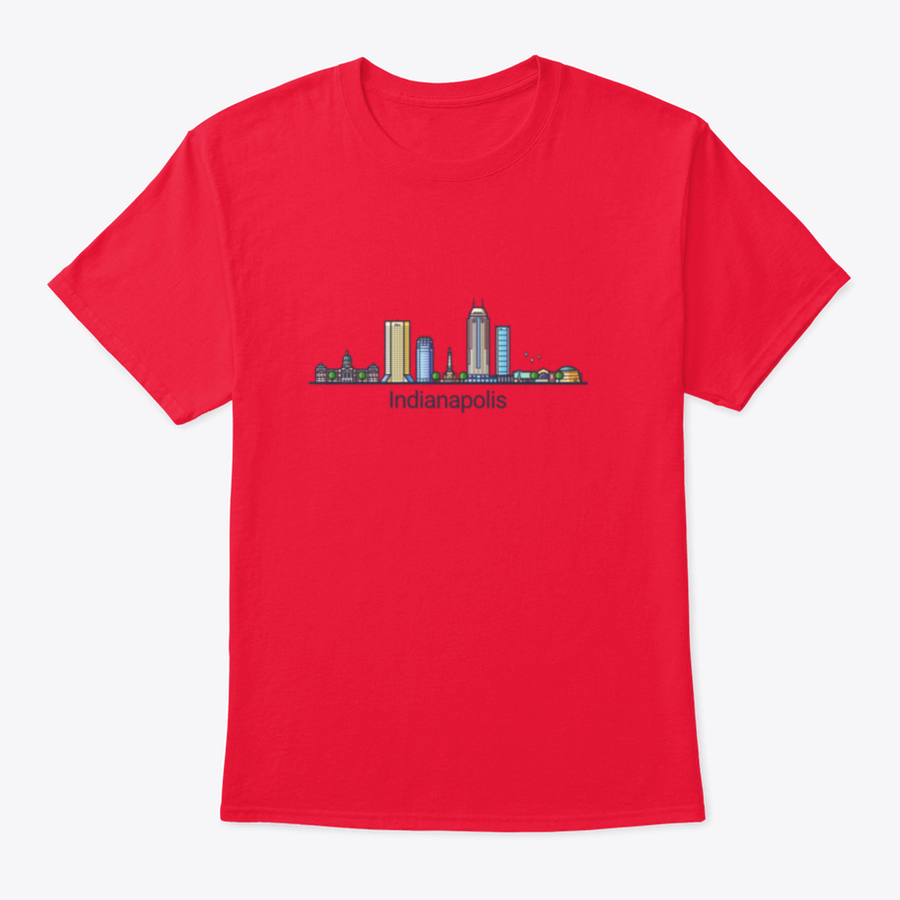 Customizable Indianapolis City Line Art showcasing iconic buildings in a stylish design.