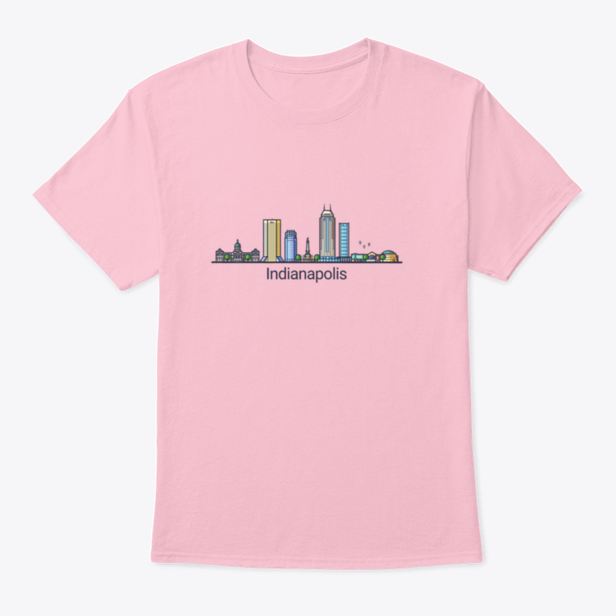 Customizable Indianapolis City Line Art showcasing iconic buildings in a stylish design.
