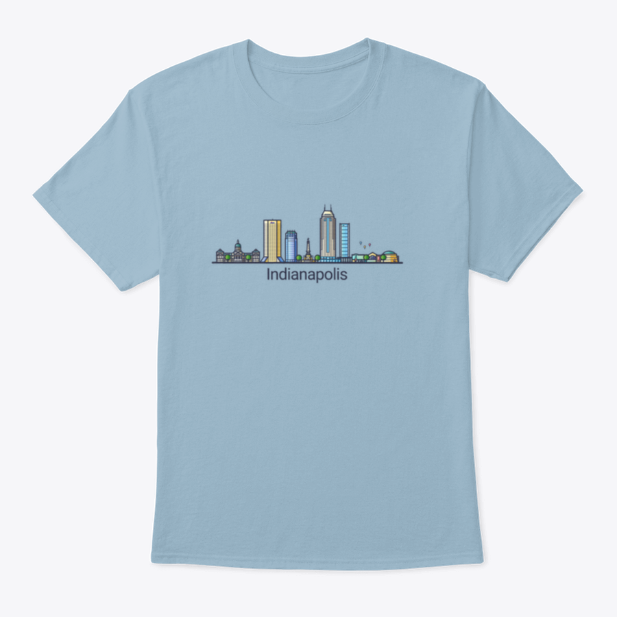 Customizable Indianapolis City Line Art showcasing iconic buildings in a stylish design.