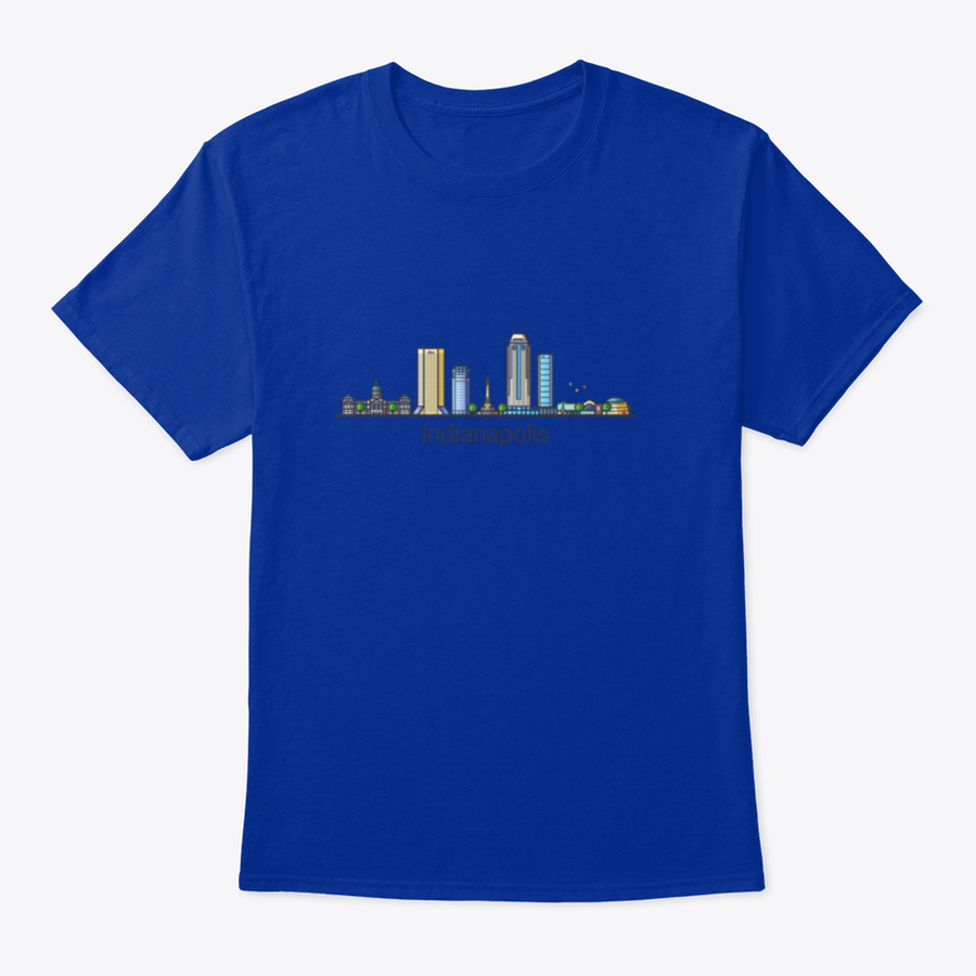 Customizable Indianapolis City Line Art showcasing iconic buildings in a stylish design.