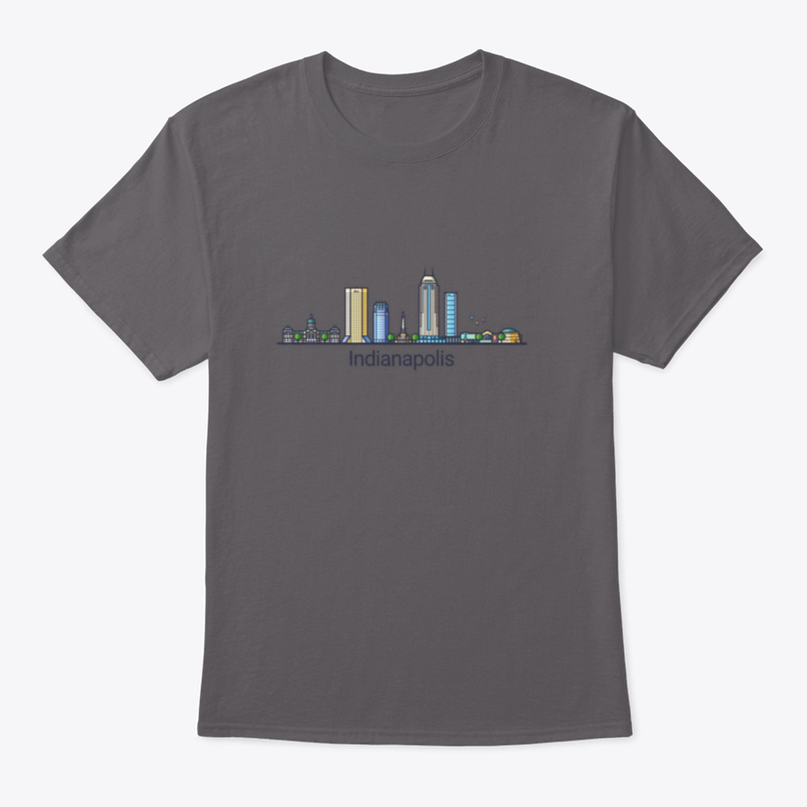 Customizable Indianapolis City Line Art showcasing iconic buildings in a stylish design.