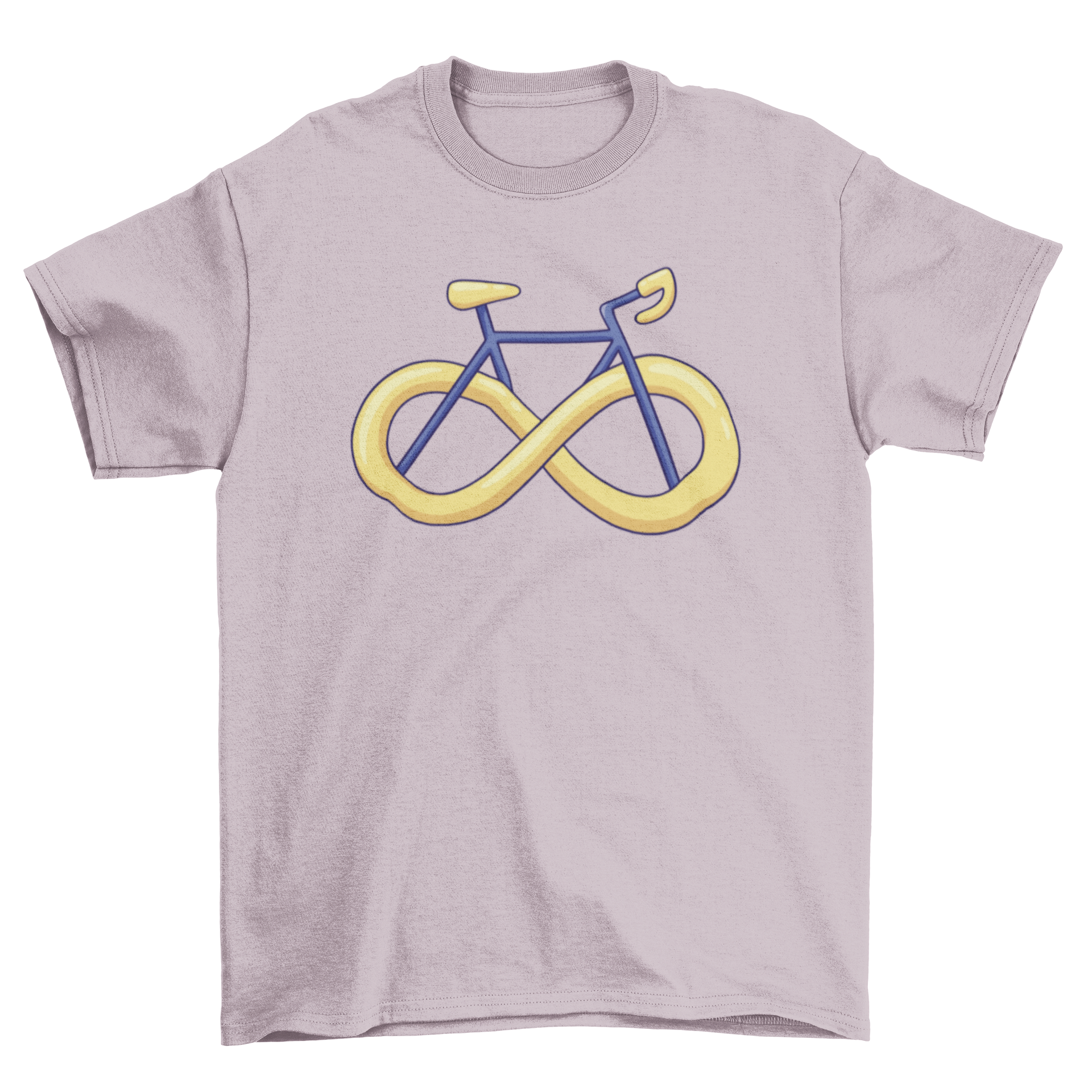 Infinity symbol bike t-shirt featuring a bike design with infinity wheels, perfect for cycling enthusiasts.