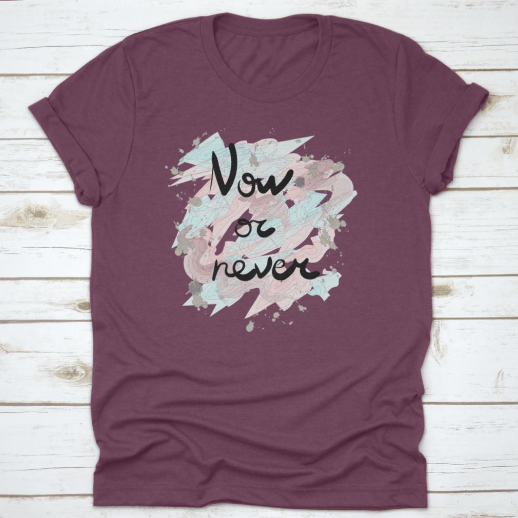 Inspirational Quotes About Life in modern calligraphy on a stylish cotton garment, showcasing positivity and elegance.