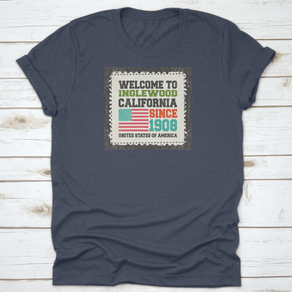 Elegant invitation card with 'Welcome To Inglewood, State California' text, showcasing a stylish design suitable for various events.