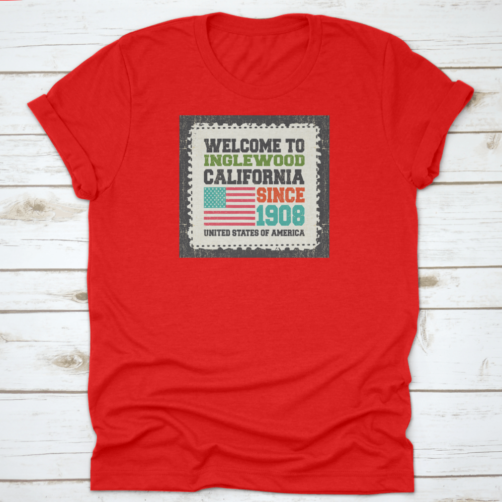 Elegant invitation card with 'Welcome To Inglewood, State California' text, showcasing a stylish design suitable for various events.