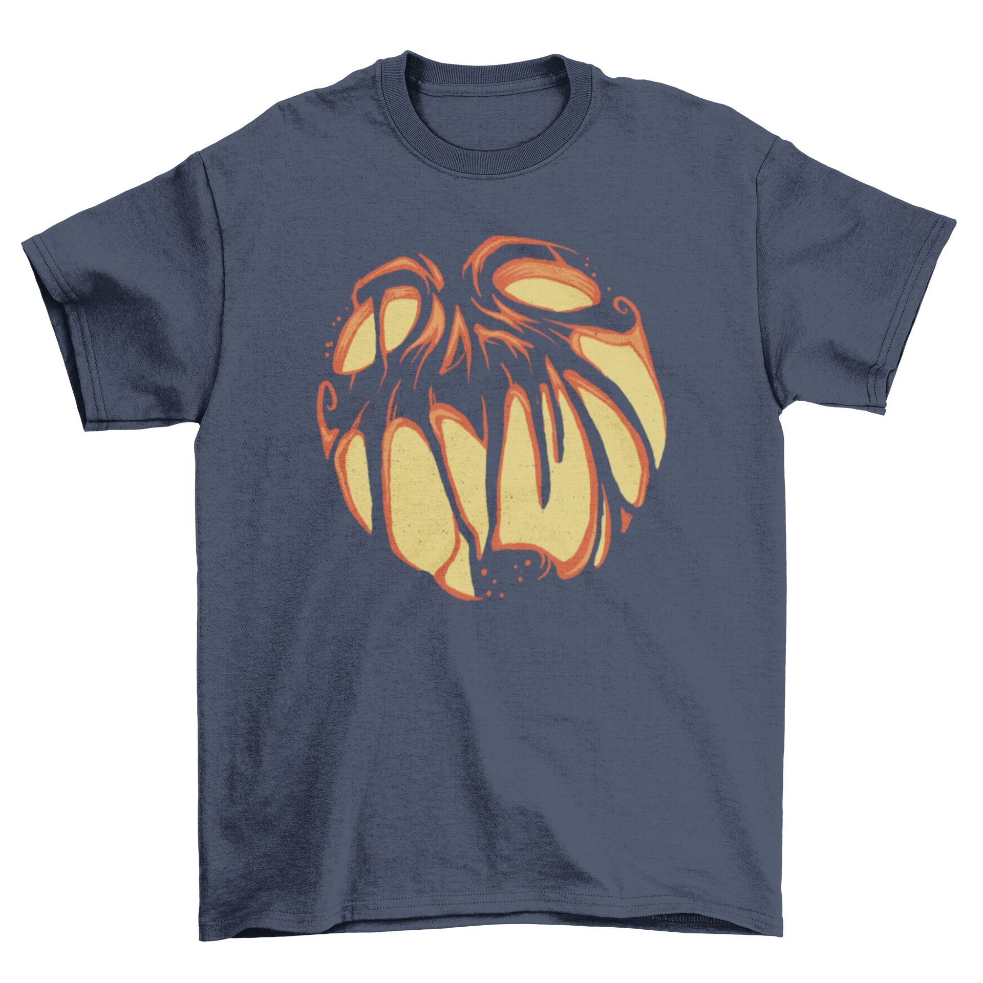 A vibrant Jack o'Lantern pumpkin t-shirt featuring a detailed pumpkin design, perfect for Halloween celebrations.